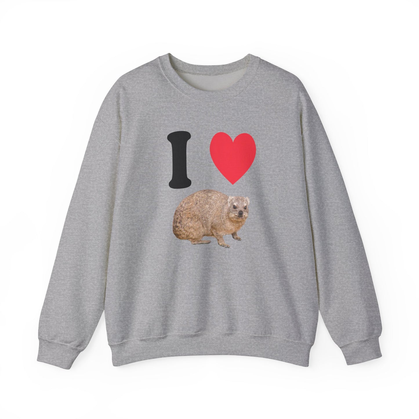 I Love Hyrax Unisex Heavy Blend™ Crewneck Sweatshirt