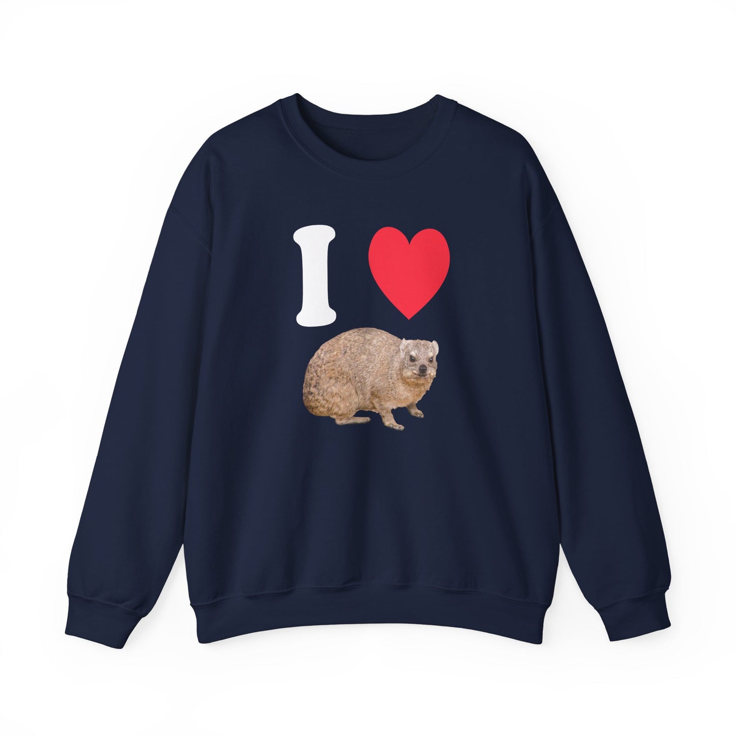 I Love Hyrax Unisex Heavy Blend™ Crewneck Sweatshirt