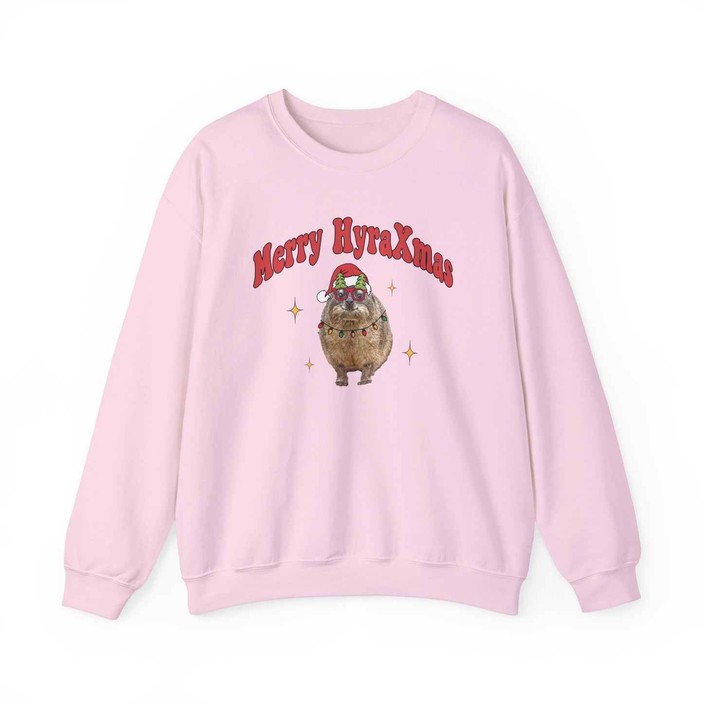 Merry HyraXmas Hyrax Santa 3.0 Retro Groovy Vintage Unisex Heavy Blend™ Crewneck Sweatshirt