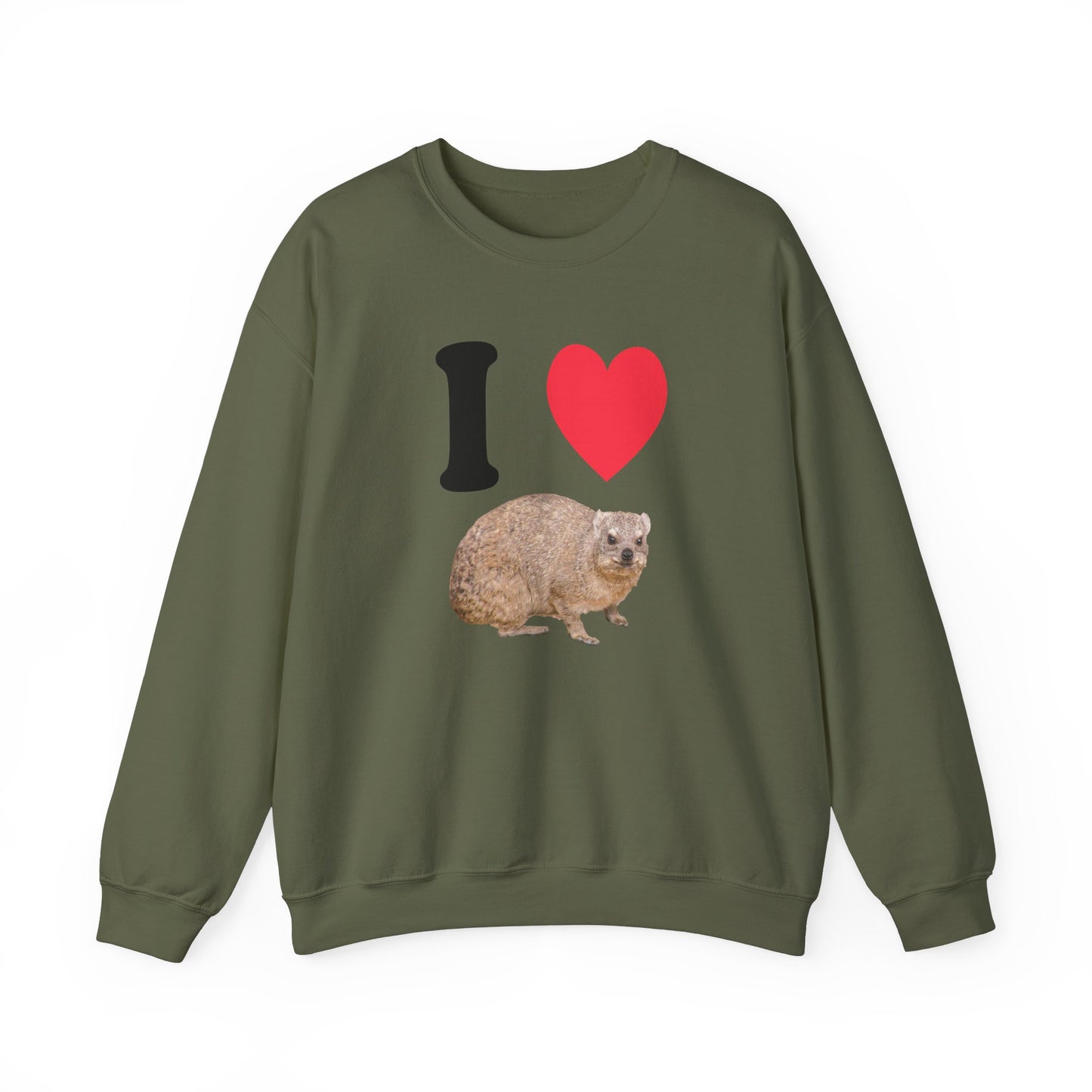 I Love Hyrax Unisex Heavy Blend™ Crewneck Sweatshirt