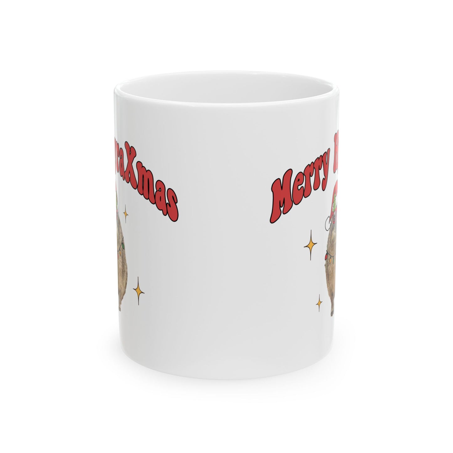 Merry HyraxMas Santa Hyrax Ceramic Mug, (11oz, 15oz)